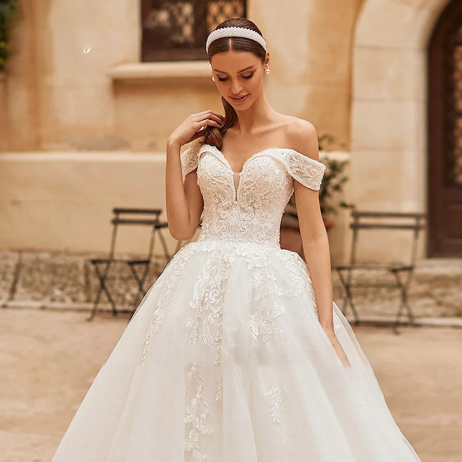 Princess Wedding Dress Bride Sweetheart Beading Embroidery Fairy Ball Gown Wedding Gown, Ivory / 150cm / 2