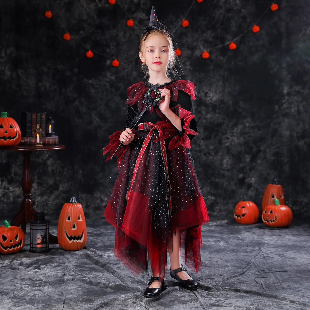 Baby Girls Halloween Witch Vampire Princess Costume Dress for Kids – Elsi  John