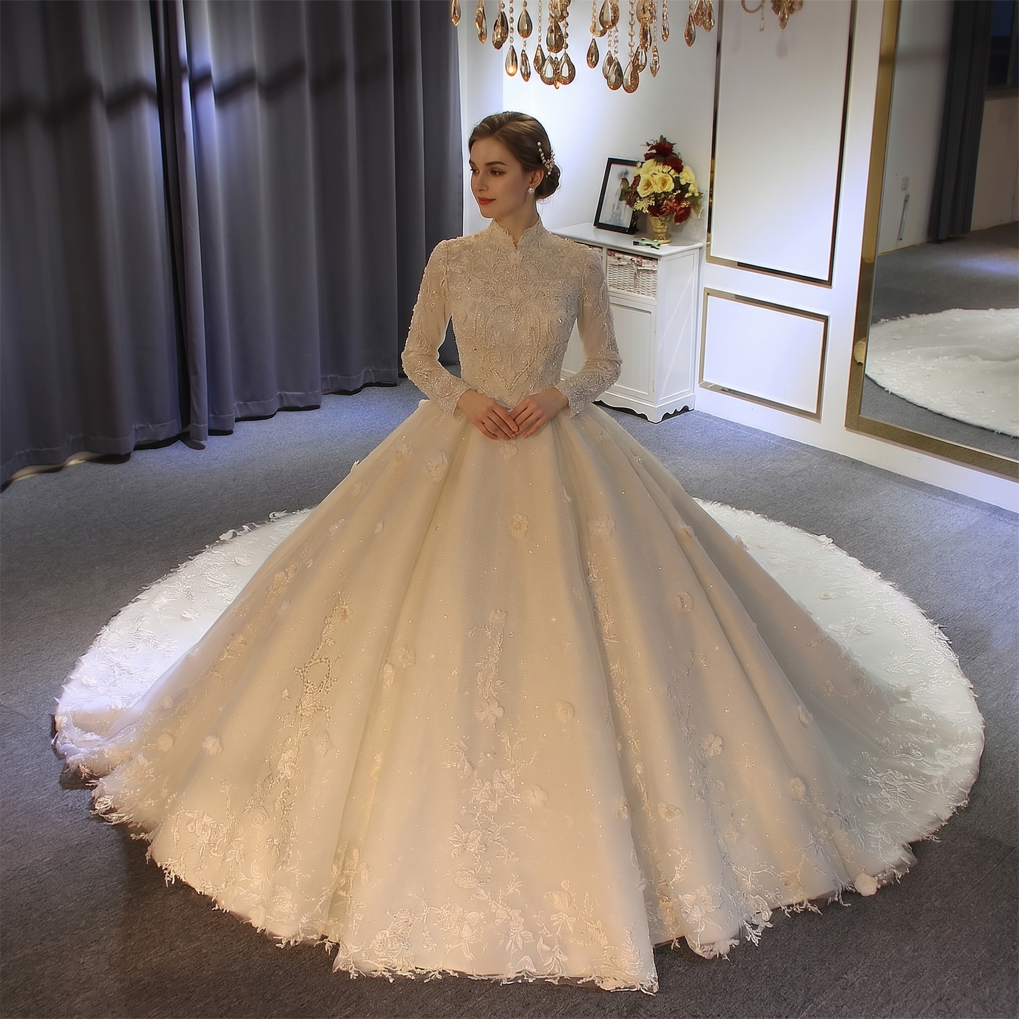 gold muslim wedding dress Ellie WIlde Gold Prom Dress at XO by Sophia's main image 1