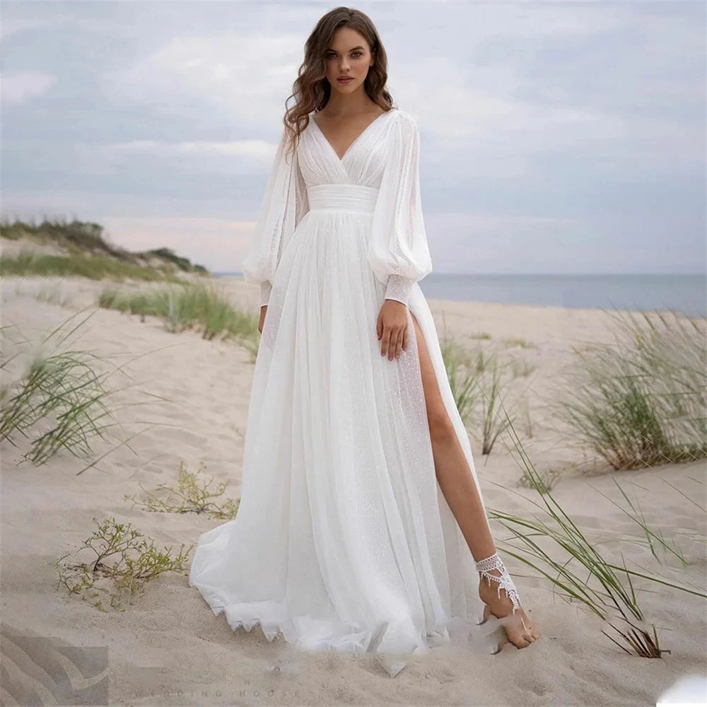 blue dress for baby girl Women's Boho White Maxi Dress