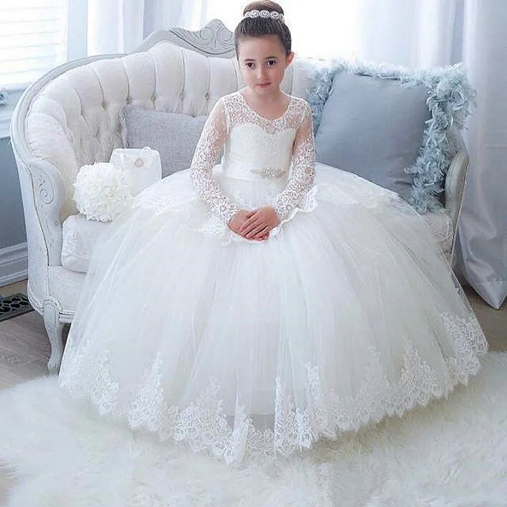 Puffy Little Girls Pageant Flower Girl First Communion Dress – Elsi John