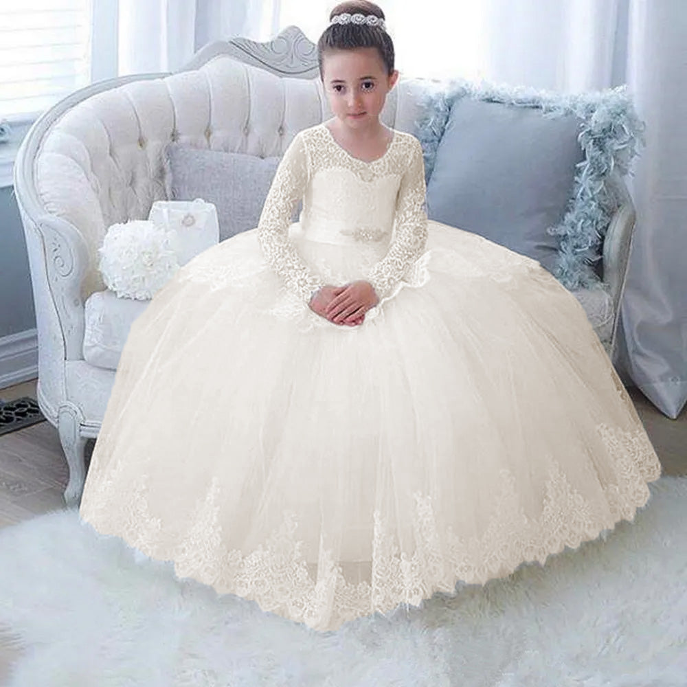 Puffy Little Girls Pageant Flower Girl First Communion Dress