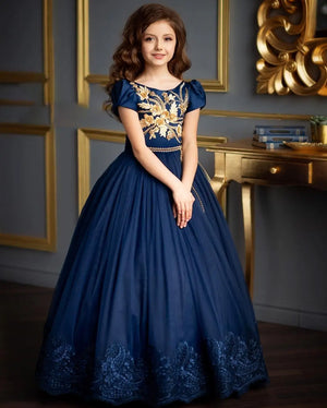 Princess Flower Girl Dress Multi-layer Fatina Skirt Elegant Gown