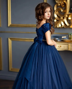 Princess Flower Girl Dress Multi-layer Fatina Skirt Elegant Gown