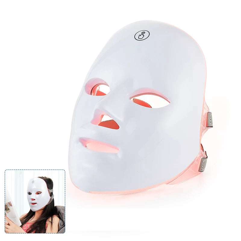 7 Color LED Photon Face and Neck Skin Tightening Rejuvenation Mask