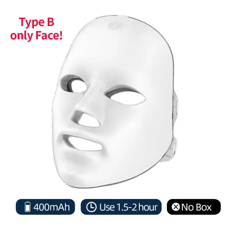 7 Color LED Photon Face and Neck Skin Tightening Rejuvenation Mask
