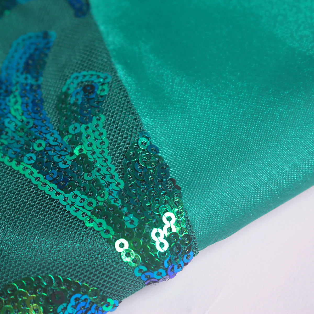 Deep V Neck Green Sequin Mermaid Prom Dress with Spaghetti Straps