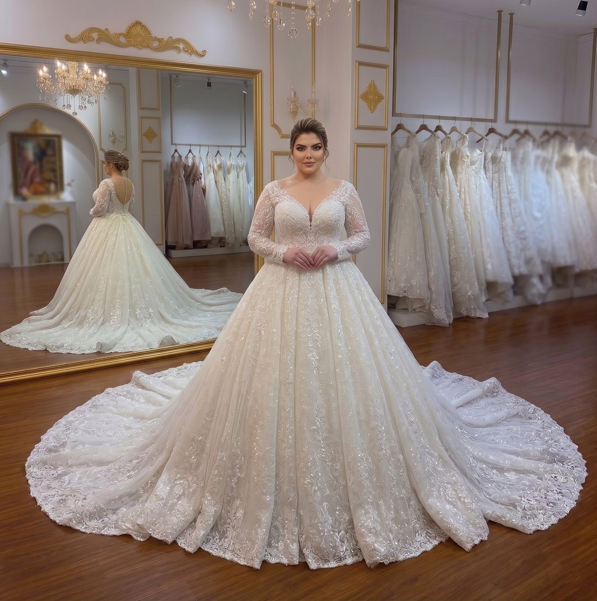 Elegant Lace Beach Wedding Dress – Romantic & Flowing Bridal Gown – Elsi John