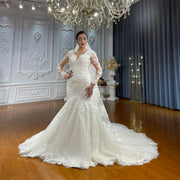 Elegant Lace Mermaid Bridal Wedding Dress – Stunning Fit & Flare Gown – Elsi John