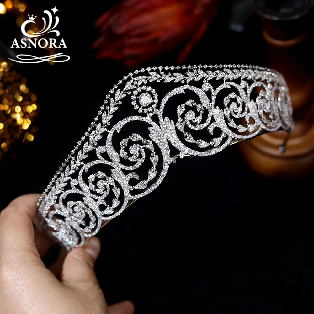 Luxury Bridal Queen Tiara – Crystal Headdress for Weddings & Pageants