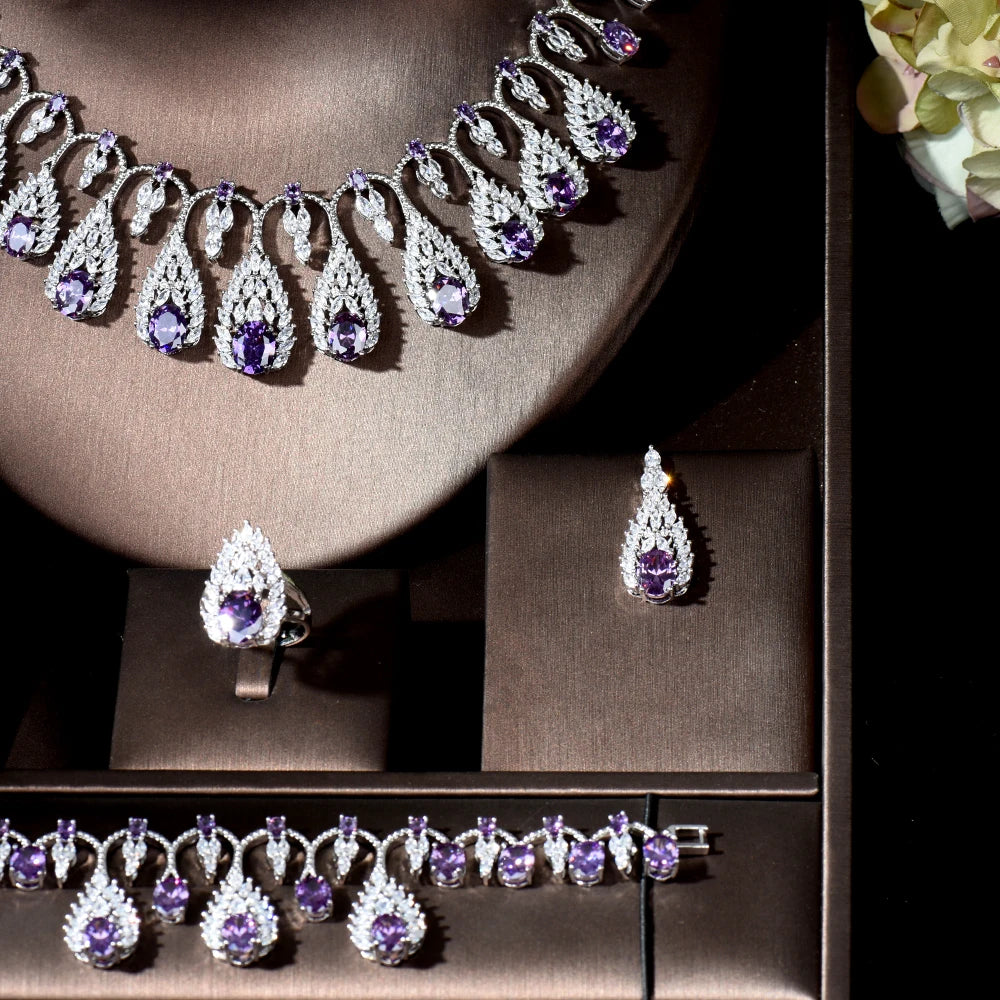 Purple Albina Jewellery Set – Bling Bag