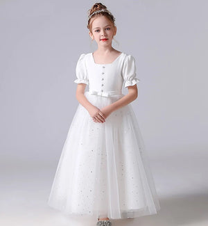 Elegant Sparkly Tulle Flower Girl Dress