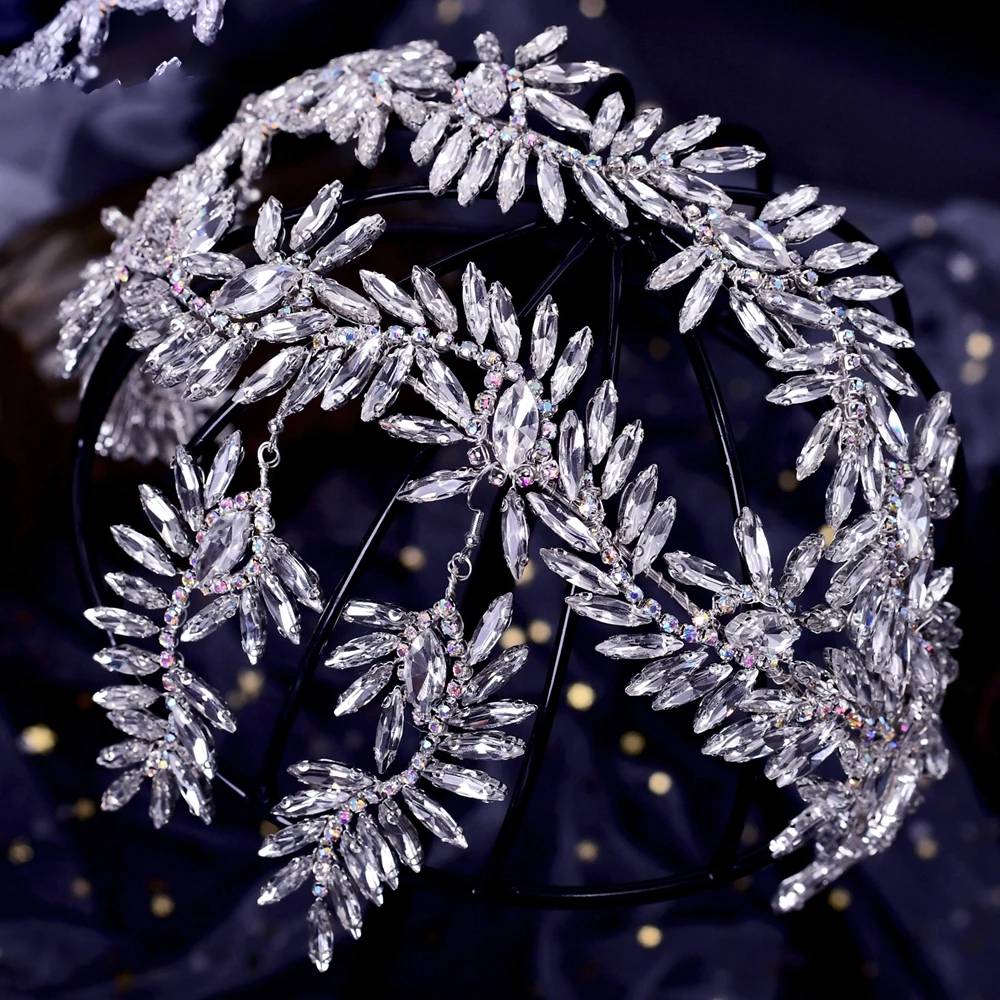 Bridal Rhinestone Tiara Headband – Indian Wedding Headdress