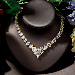 HIBRIDE Dubai Gold Leaf Jewelry Set