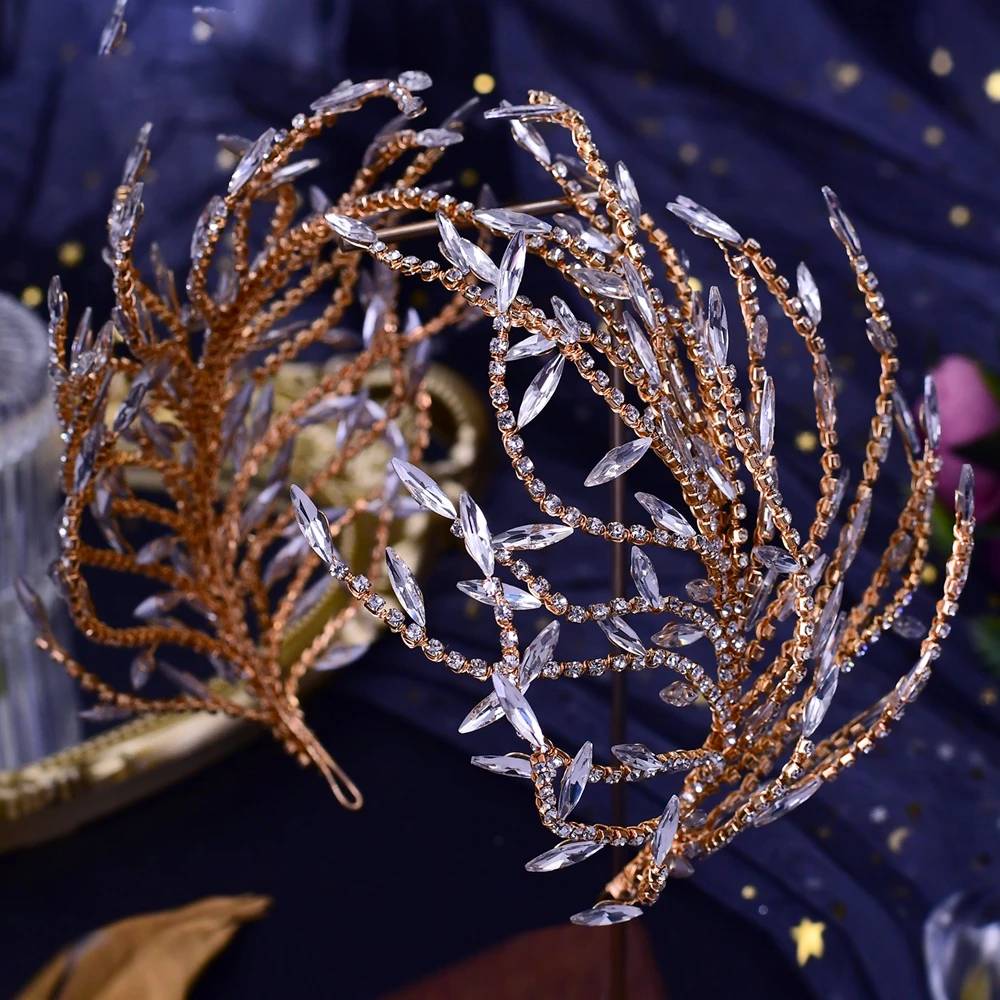 Bridal Rhinestone Tiara Headband – Indian Wedding Headdress