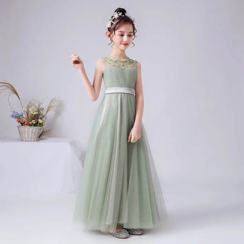 Princess Formal Pageant Gowns Tulle Flower Girl Dress