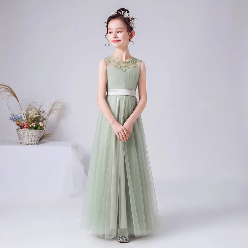 Princess Formal Pageant Gowns Tulle Flower Girl Dress
