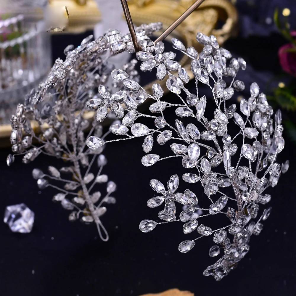 Bridal Rhinestone Tiara Headband – Indian Wedding Headdress
