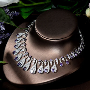 Purple Necklace & Earring Set