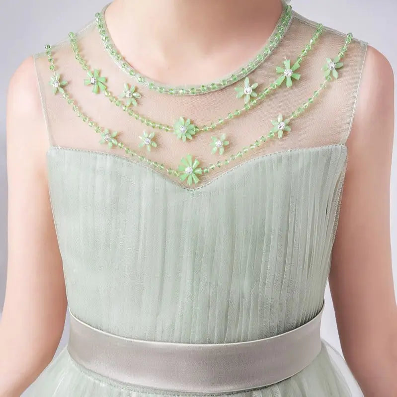 Princess Formal Pageant Gowns Tulle Flower Girl Dress
