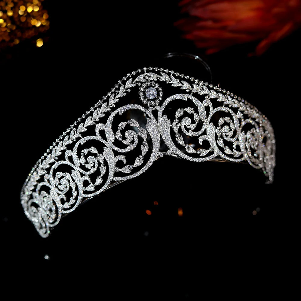 Luxury Bridal Queen Tiara – Crystal Headdress for Weddings & Pageants