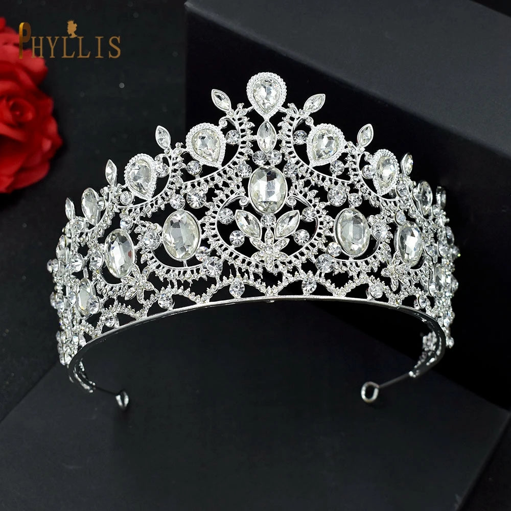 Zircon Wedding Crown Diadem Headband for Bride Princess Look