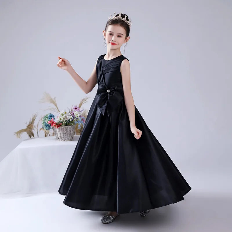 Black Pleated Concert Dress Junior Girls Pageant Princess Gown Long Bi Elsi John Black Pleated Concert Dress Junior Girls Pageant Princess Gown Long Bi Elsi John