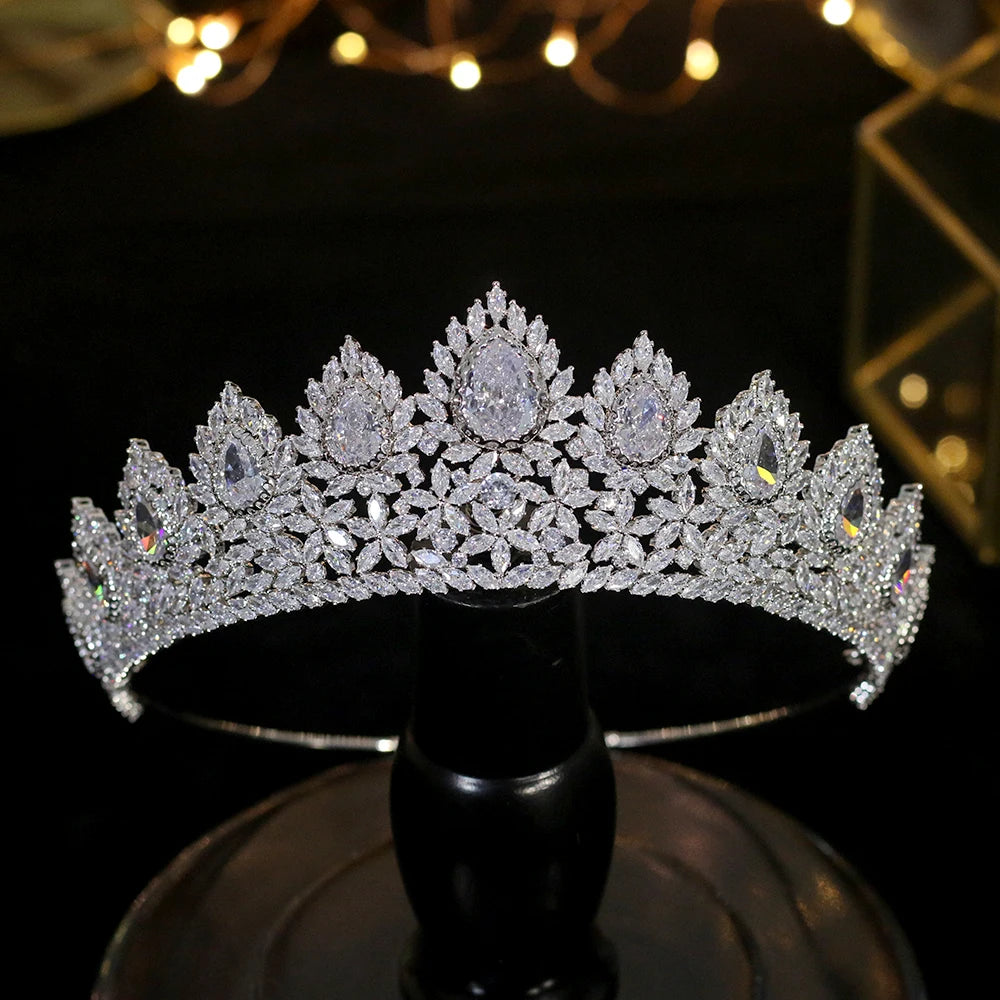 Luxury Crystal Tiara Crown – Wedding & Party Hair Accessory