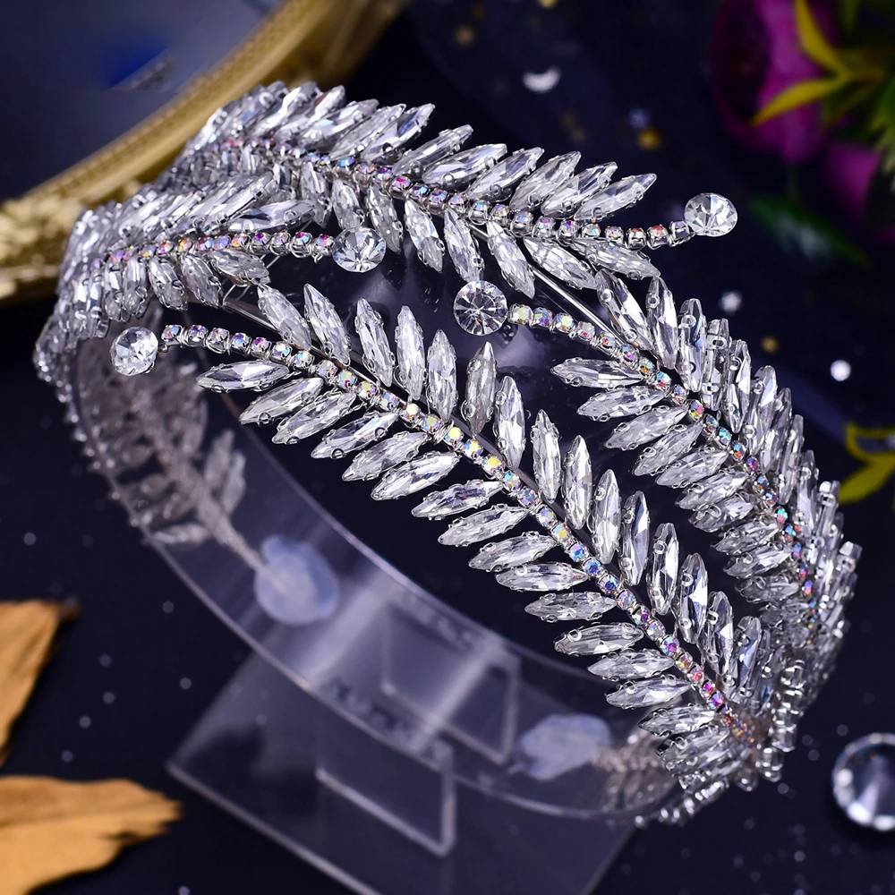 Bridal Rhinestone Tiara Headband – Indian Wedding Headdress