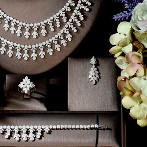Shiny Zircon Bridal Jewelry Set