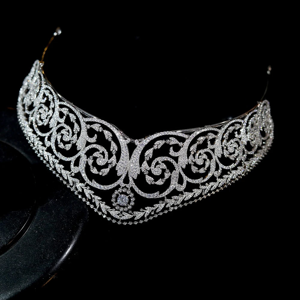 Luxury Bridal Queen Tiara – Crystal Headdress for Weddings & Pageants