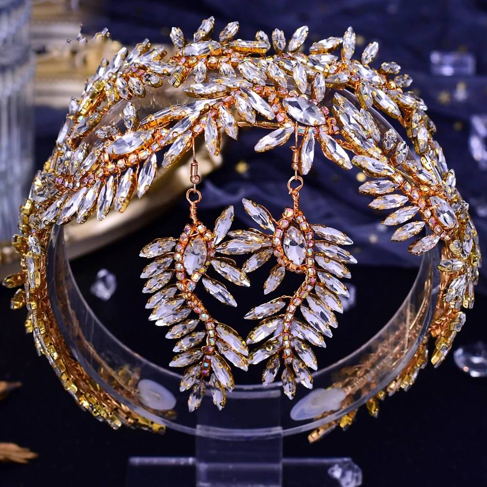 Bridal Rhinestone Tiara Headband – Indian Wedding Headdress