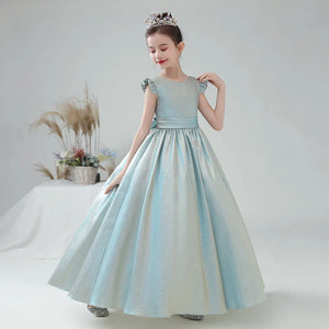 Girls Birthday Party Glitter Dress Princess Pageant Ball Gown