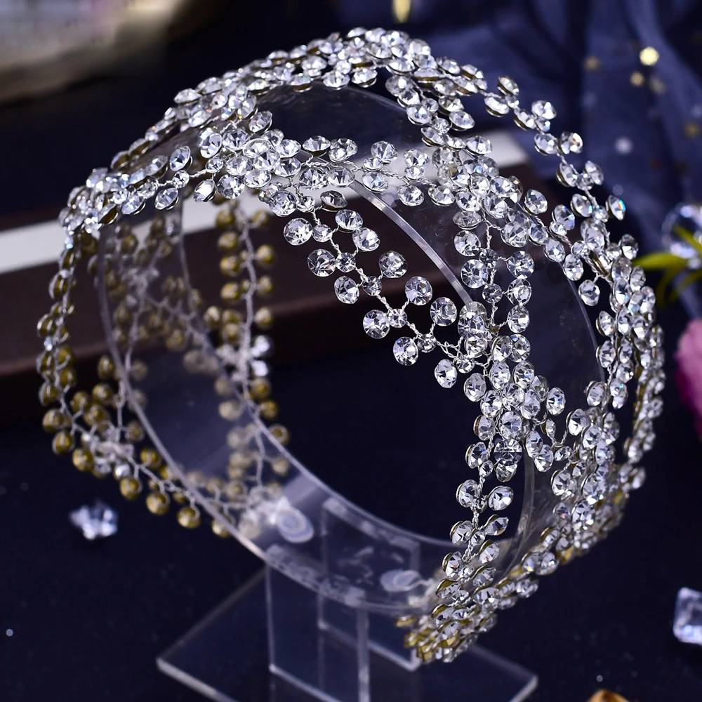 Bridal Rhinestone Tiara Headband – Indian Wedding Headdress