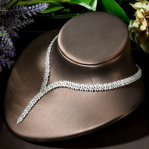 Long Tassel CZ Bridal Jewelry Set