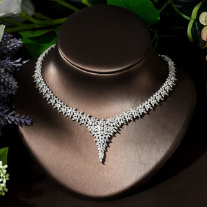 Leafy Elegance Cubic Zirconia Jewelry Set
