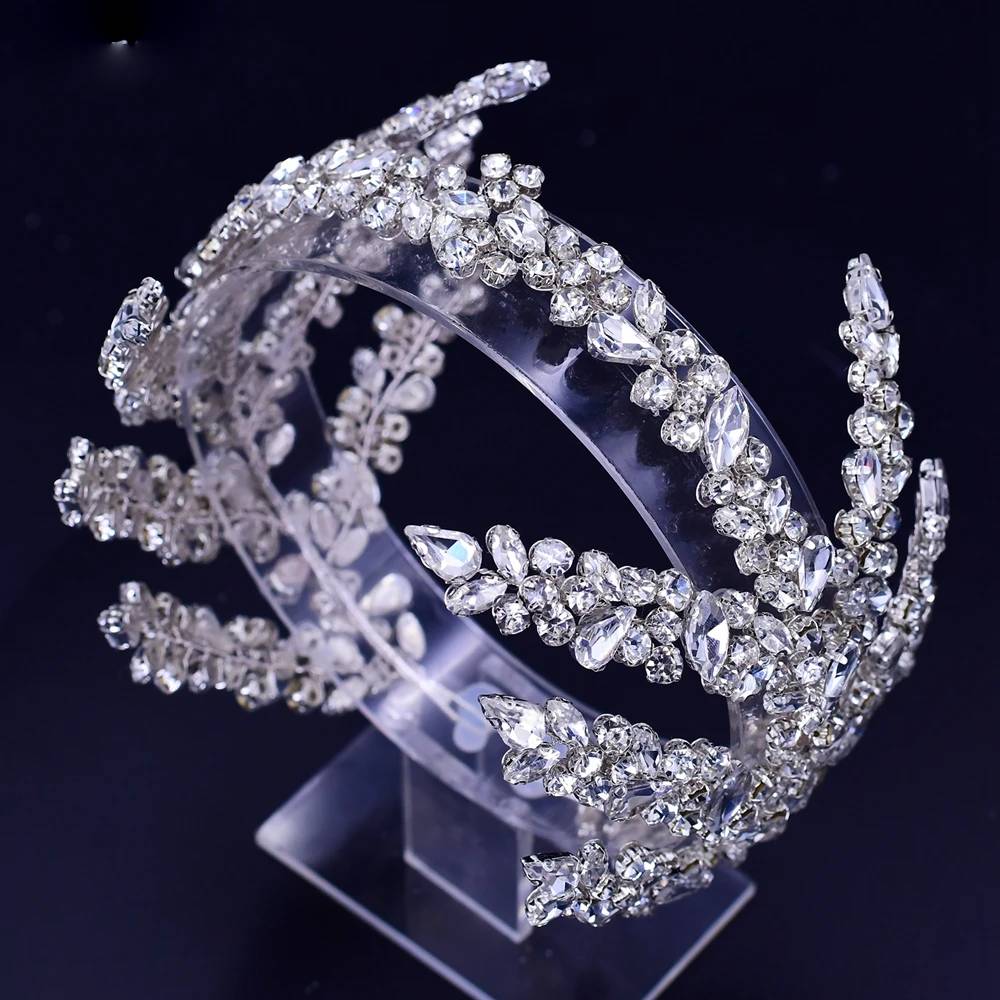 Bridal Rhinestone Tiara Headband – Indian Wedding Headdress