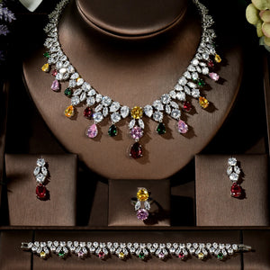 Sparking Multi-color Bridal Necklace
