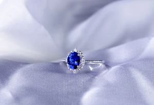 Violet Blue 1.28ct Tanzanite Diamonds 14k Gold  Ring