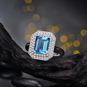 Ethereal Aquamarine & Diamond Ring - 1.82ct Gem in 14k White Gold