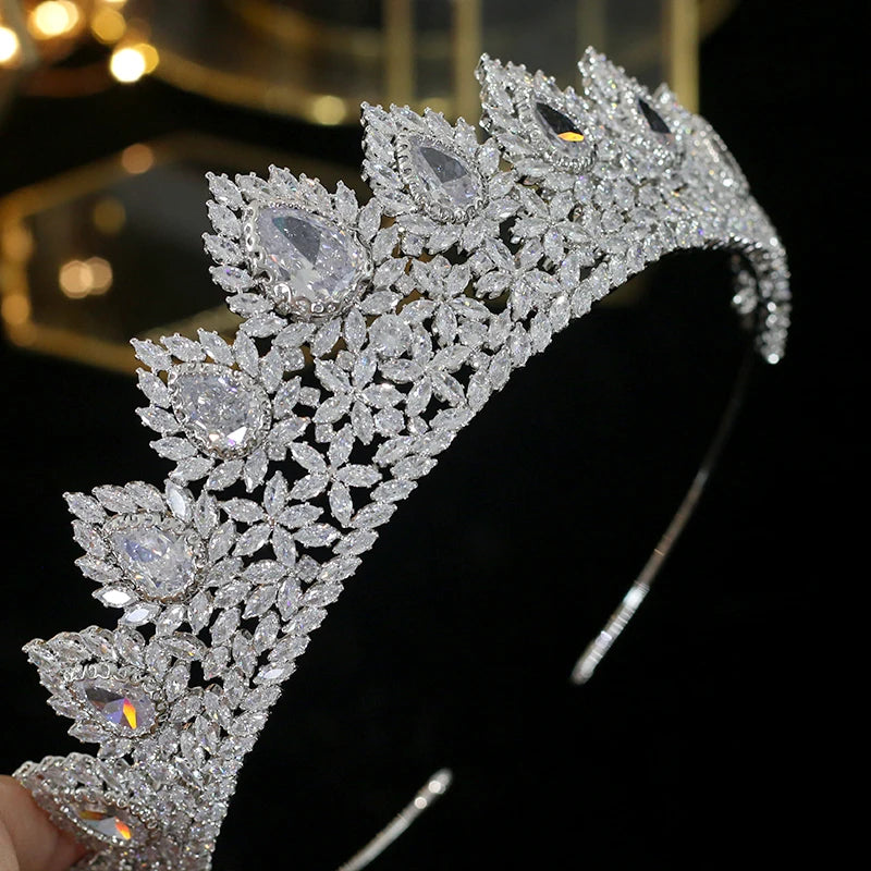 Luxury Crystal Tiara Crown – Wedding & Party Hair Accessory