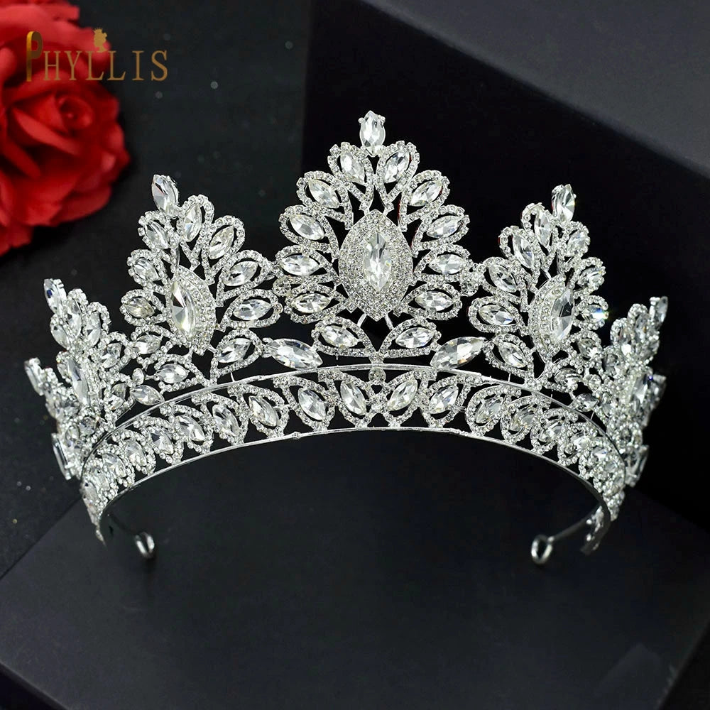 Zircon Wedding Crown Diadem Headband for Bride Princess Look