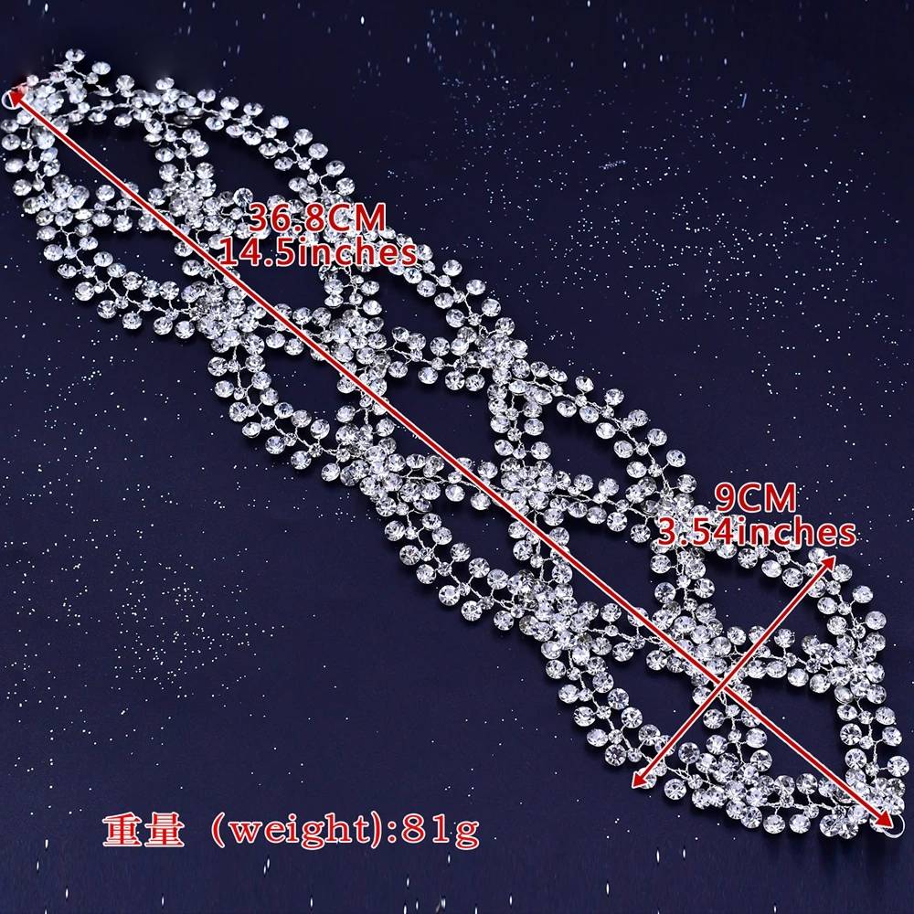 Bridal Rhinestone Tiara Headband – Indian Wedding Headdress