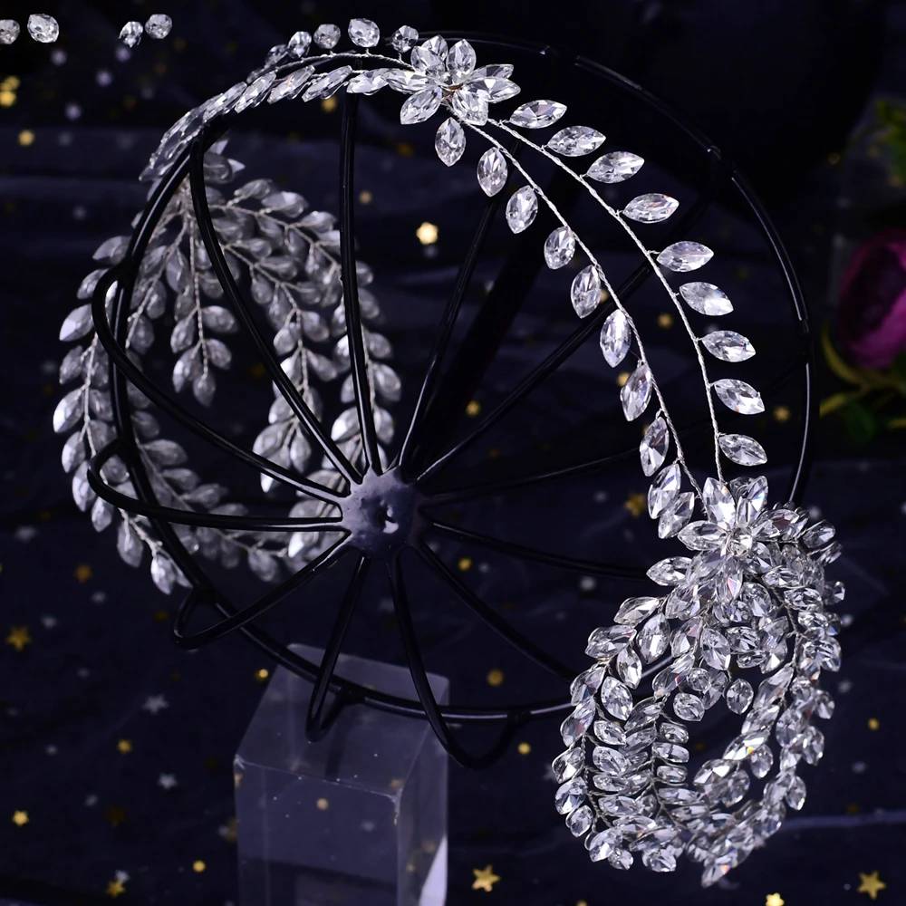 Bridal Rhinestone Tiara Headband – Indian Wedding Headdress