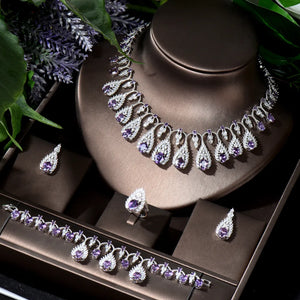 Purple Necklace & Earring Set