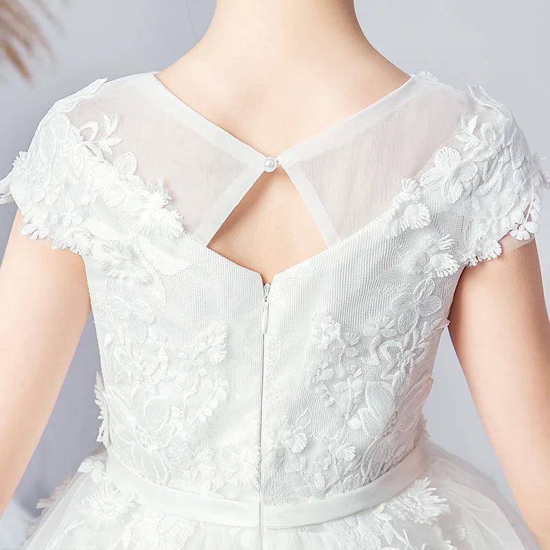 Princess Formal Tulle Junior Short Flower Girl Dress