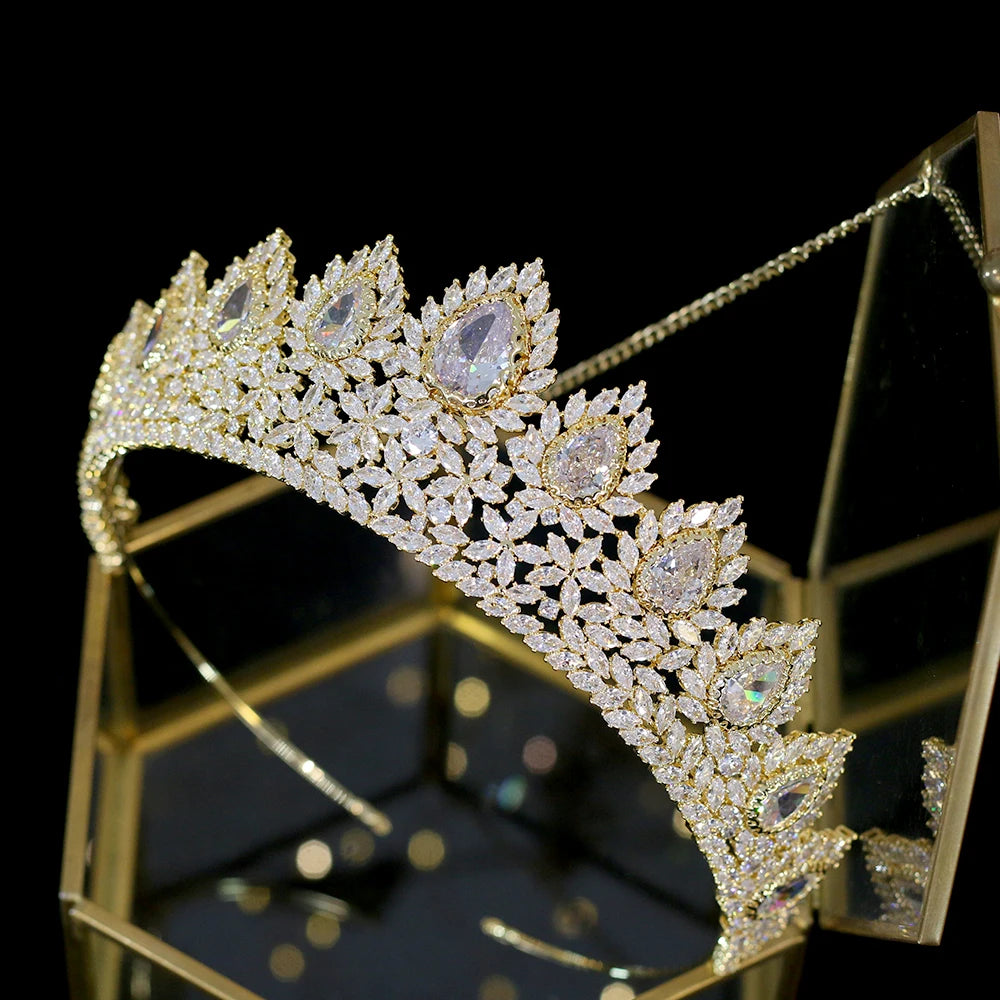 Luxury Crystal Tiara Crown – Wedding & Party Hair Accessory
