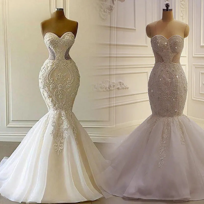 Glamorous Strapless Mermaid Wedding Dress – Sexy Silhouette for Brides