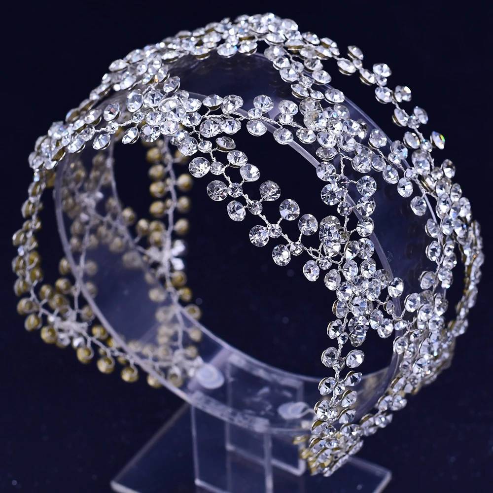 Bridal Rhinestone Tiara Headband – Indian Wedding Headdress