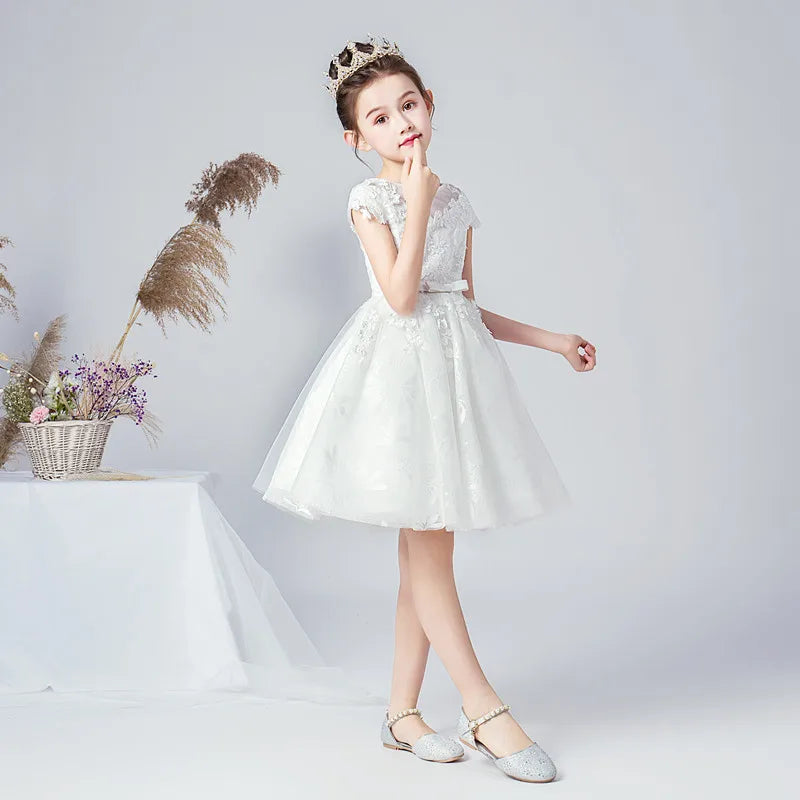 Princess Formal Tulle Junior Short Flower Girl Dress